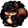 Cooles Gangster-Eichhörnchen-Design