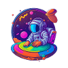 Retro Astronaut DJ