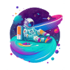 Astronaut chilling in Space