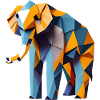 Papierkunst-Elefant