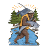 Bigfoot Salmon Fishing Graphic