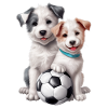 Soccer, cute dogs
