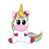 Einhorn Regenbogen Kuschelmotiv
