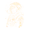 Astronaut in retro look