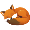 cute sleeping fox