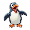 Cool funny penguin
