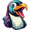 Cool talking penguin