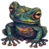 Trippy Frog - Psychedelic Motif