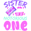 Funny old-school hip-hop sister