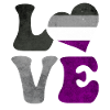 Asexuell Pride Ace Flagga KÄRLEK Hjärta HBTQ
