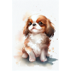 Charles Spaniel Chien Aquarelle