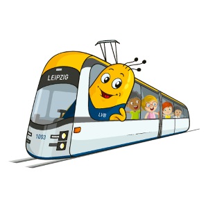 Bini in der Straßenbahn