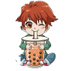 Boba Tea Anime Boy Bubble Tea