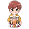 Boba Tea Junge Bubble Tea