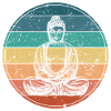 Buddha in Rainbow Meditation