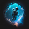 Astronaut in Space Artwork