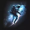 Astronaut in Space Artwork