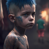 Children with tattoos artwork