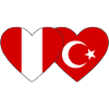 Peru Turkey Heart Flag