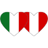 Italy Peru Heart Flag