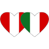 Peru Italy Heart Flag