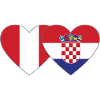 Pérou Croatie Drapeau du Cœur