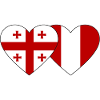 Georgia Peru Heart Flag