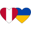 Pérou Ukraine Drapeau du cœur
