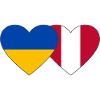 Ukraine Peru Heart Flag