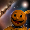 Lächelnder Astro Kosmosfreund