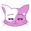 Heart cat very relaxed
