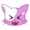 Heart cat laughing