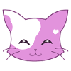 Heart Cat Grinning