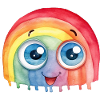 Dessin à l’aquarelle arc-en-ciel