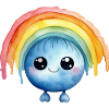 Dessin à l’aquarelle arc-en-ciel