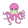 Octopus hand fan