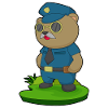 Bear Policeman Sunglasses Police
