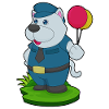 Dog Policeman Balloon Police