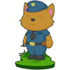 Cat Policeman Microphone Police