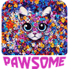 Pawsome - Cat in Flowers