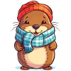 Winter magic with cuddly beaver