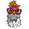 Mother Chicken Retro Hen Design