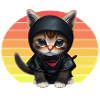 Ninja Cat Sunset
