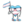 Transgender Pride Trans Drapeau Coeur Sublte LGBTQ