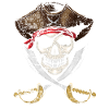 Pirate Skull Skull Retro