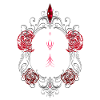 Crâne avec roses rouges Esthétique gothique