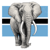 Elephant flag of Botswana