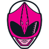Disfraz de casco de Power Rangers Pink Ranger