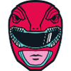 Power Rangers Red Ranger hjelm kostume