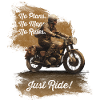 Oldschool motorcycle slogan